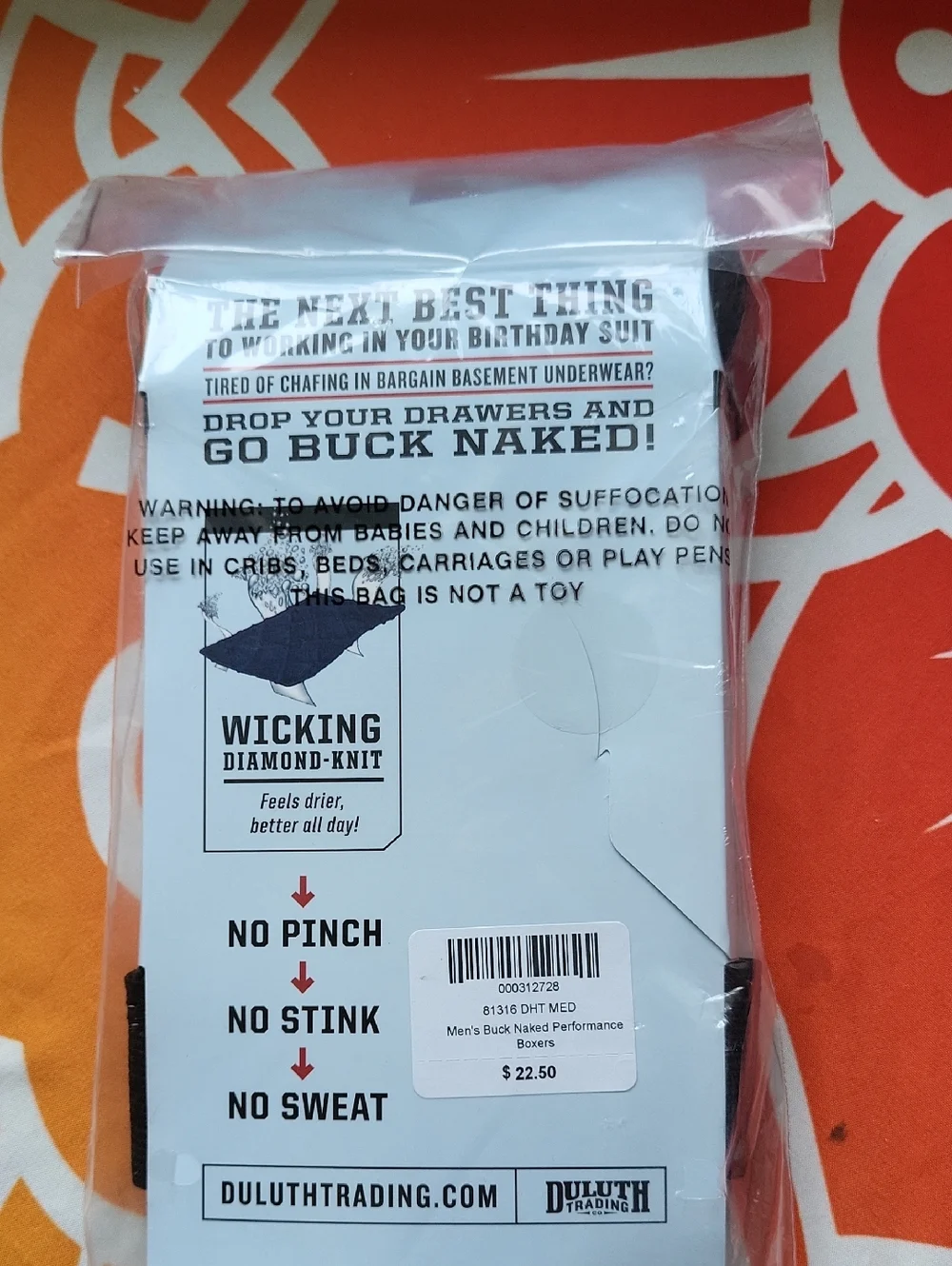 NWT Buck Naked Performance Boxers - Dark Gray